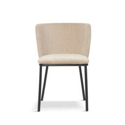 Set Of 2 Light Grey Velvet Dining Chairs Modern Upholstered Accent Chairs With Black Metal Legs - thumbnail 4