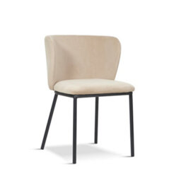 Set Of 2 Light Grey Velvet Dining Chairs Modern Upholstered Accent Chairs With Black Metal Legs - thumbnail 5