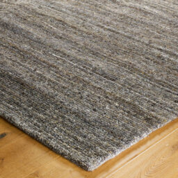 Modern Striped Easy To Clean Grey Wool Rug For Living Room & Bedroom-200Cm X 285Cm - thumbnail 3