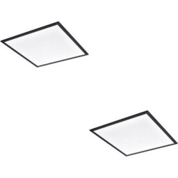 Loops 2 Pack Stylish Modern Black Led Ceiling Light For Indoor Spaces - Perfect For Home Decor - thumbnail 1