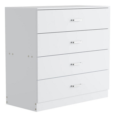 White 4-Tier Bedroom Drawer Cabinet - image 1