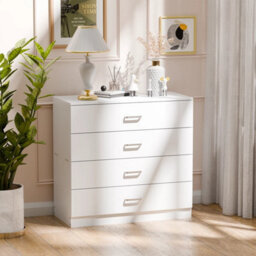 White 4-Tier Bedroom Drawer Cabinet - thumbnail 4