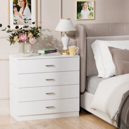 White 4-Tier Bedroom Drawer Cabinet - thumbnail 5