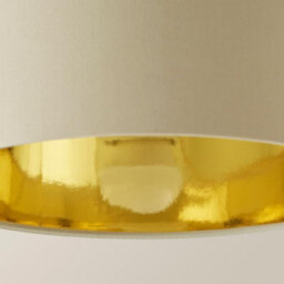 Valuelights Reni Natural & Gold Inner Drum Ceiling Lamp Shade (D)25Cm - thumbnail 5