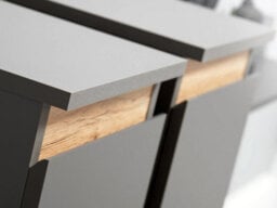 "Arte Modo Anthracite & Oak Wotan Entertainment Unit 175Cm - Modular Led Media Wall For Tvs Up To 49""" - thumbnail 5