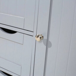 4 Drawer 1 Door Grey Bathroom Wood Cabinet Storage 4 Drawer 1 Door Free Standing Cupboard Unit - thumbnail 6