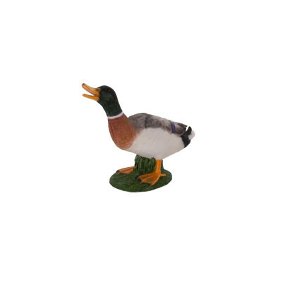 Terrastyle White, Brown, Green Resin Duck Garden Ornament (H)28.5Cm (W)14.5Cm