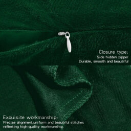 Ameha Dark Green Plain Velvet Cushions Set, 18X18 Inch, Includes 4 Filled Cushions & 4 Covers, Breathable & Anti Allergic - thumbnail 9