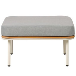 Wyld And Coco Garden Ottoman, White Powder-Coated Aluminium Frame, 74 X 74 Cm - thumbnail 1