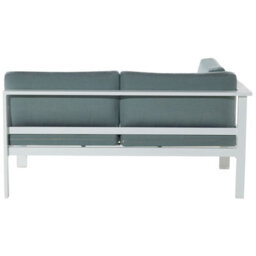 Beliani Garden Corner Sofa With Table 5 Seater Messina Left Hand Metal Green - thumbnail 9
