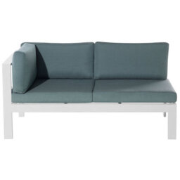Beliani Garden Corner Sofa With Table 5 Seater Messina Left Hand Metal Green - thumbnail 8