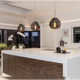 Long Life Lamps Company Chrome Blown Glass Ceiling Pendant Light Smoked Grey Globe Lamp Shade H3068 - thumbnail 8