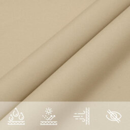 Berkfield Sun Shade Sail Beige 7X5X5 M 100% Polyester Oxford - thumbnail 7