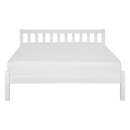 Beliani Bed Pine Wood Florac 140 X 200 Cm (Eu Double) White - thumbnail 4