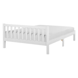 Beliani Bed Pine Wood Florac 140 X 200 Cm (Eu Double) White - thumbnail 5