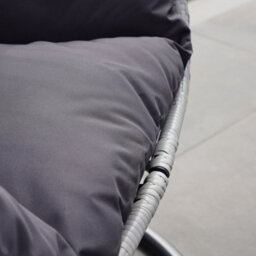 Wilton Hanging Swing Single Egg Pod Chair - Dark Grey - thumbnail 4