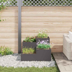 Berkfield Garden Planter Black 100 X 100 X 60 Cm Steel - thumbnail 4