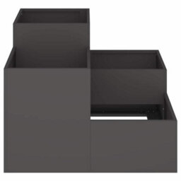 Berkfield Garden Planter Black 100 X 100 X 60 Cm Steel - thumbnail 7