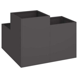 Berkfield Garden Planter Black 100 X 100 X 60 Cm Steel - thumbnail 5