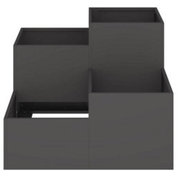 Berkfield Garden Planter Black 100 X 100 X 60 Cm Steel - thumbnail 6