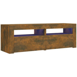 Walplus Tv Cabinet With Led Lights Smoked Oak 120X35X40 Cm - thumbnail 2