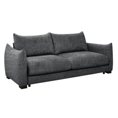 Charlotte 3 Seater Sofa Bed With Fabric Cover In Grey - image 1
