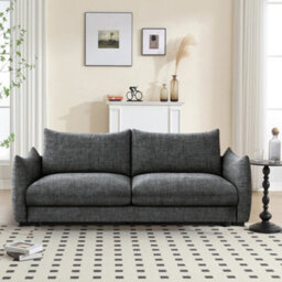 Charlotte 3 Seater Sofa Bed With Fabric Cover In Grey - thumbnail 2