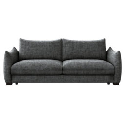 Charlotte 3 Seater Sofa Bed With Fabric Cover In Grey - thumbnail 3