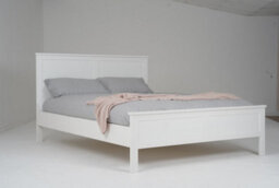 Seren Solid Wooden Bedframe 4Ft Double 5Ft King In White Finish Headboard Included - thumbnail 4
