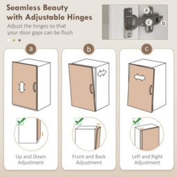 Wyld Haus Somire White And Oak Kitchen Storage Cabinet With Glass Doors, Countertop And Adjustable Shelves - thumbnail 5