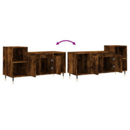 Berkfield Tv Cabinet Smoked Oak 100X35X55 Cm Engineered Wood - thumbnail 9
