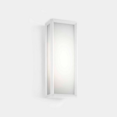Luminosa Lighting Luminosa Skat Outdoor Led Box Wall Lantern White, White Ip65 21.8W 2700K