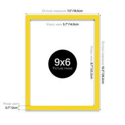 9X6 Yellow Picture Frame (22.9 X 15.2Cm) Poster, Photo, Artwork, Gallery Wall Or Print - thumbnail 3