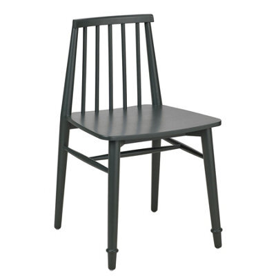 Statement Furniture Queensbury Wooden Dining Chair With Slatted Back - Bottle Green - image 1