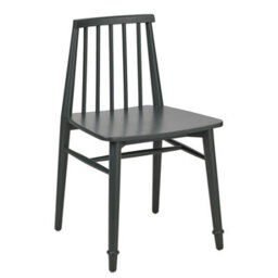 Statement Furniture Queensbury Wooden Dining Chair With Slatted Back - Bottle Green