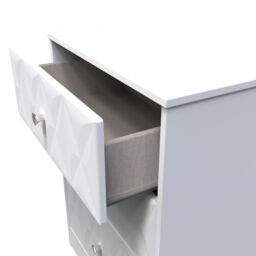 Genoa Ready Assembled Matt White No Effect 3 Drawer Deep Chest (H)791mm (W)746mm (D)395mm - thumbnail 3