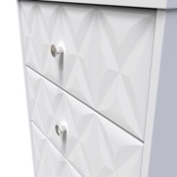 Genoa Ready Assembled Matt White No Effect 3 Drawer Deep Chest (H)791mm (W)746mm (D)395mm - thumbnail 4
