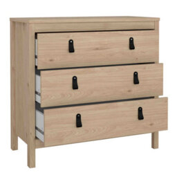 Furniture To Go Barcelona Chest 3 Drawers In Jackson Hickory Oak - thumbnail 5
