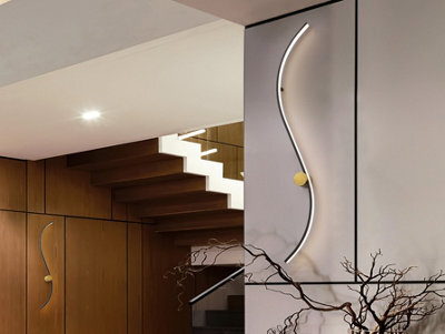 Luminosa Lighting Luminosa Siloe Integrated Led Wall Lamp Black 3000K - Uk Stock - image 1