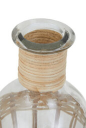 Orsina Kuta Natural Cane And Glass Large Vase - thumbnail 3