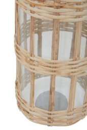 Orsina Kuta Natural Cane And Glass Large Vase - thumbnail 5