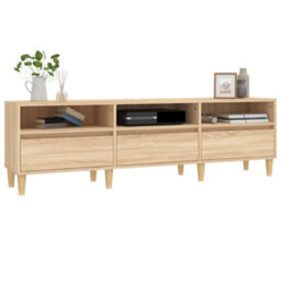 Berkfield Tv Cabinet Sonoma Oak 150X30X44.5 Cm Engineered Wood - thumbnail 4