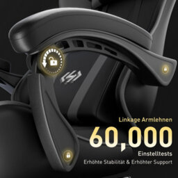 Gaming Chair For Adults, Computer Chair Recliner With Footrest, Headrest, Lumbar Support, Grey - thumbnail 2