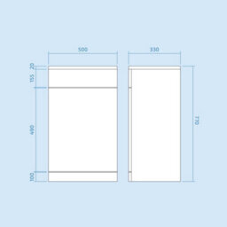 Nes Home 1350mm Floor Standing  White Cabinet, Wc Unit & Btw Toilet - thumbnail 8