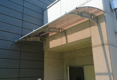 Canofix UK Canofix Door Canopy Pc 3000 Width X 1270 Projection (Grey Bracket - Bronze Sheet) - image 1
