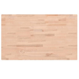 Berkfield Table Top 100X60X4 Cm Rectangular Solid Wood Beech - thumbnail 2