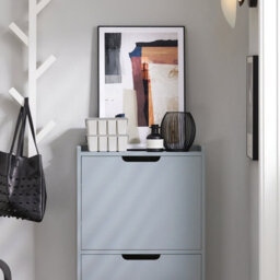 Sobuy Fsr151-H-Hg,shoe Storage Cabinet Organizer Unit With 3 Flip Drawers Grey,w50.3Xd19Xh129 - thumbnail 4