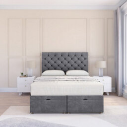 "Sloomy Mayfair Armour Coniston 4Ft Ottoman Bed End Opening With Sprung Memory Mattress & 26"" Headboard-Small Double" - thumbnail 2