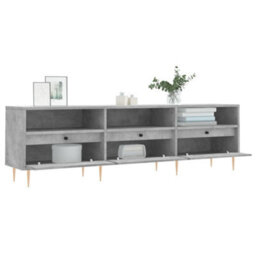 Berkfield Tv Cabinet Concrete Grey 150X30X44.5 Cm Engineered Wood - thumbnail 4