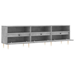Berkfield Tv Cabinet Concrete Grey 150X30X44.5 Cm Engineered Wood - thumbnail 6